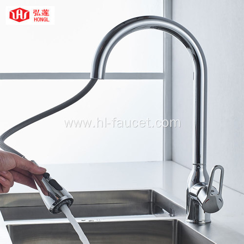 brass pull out kitchen faucet